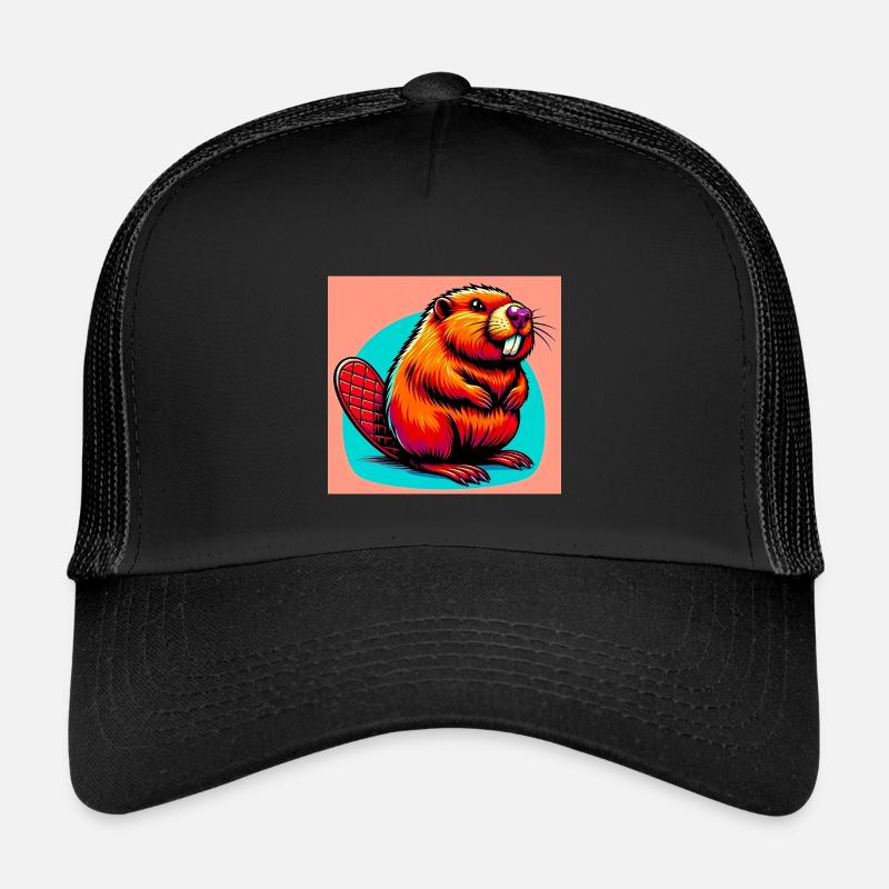 Bieber - Kinder Trucker-Cap - Schwarz/Schwarz