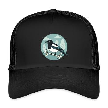 Elster - Kinder Trucker-Cap - Schwarz/Schwarz - Vorne