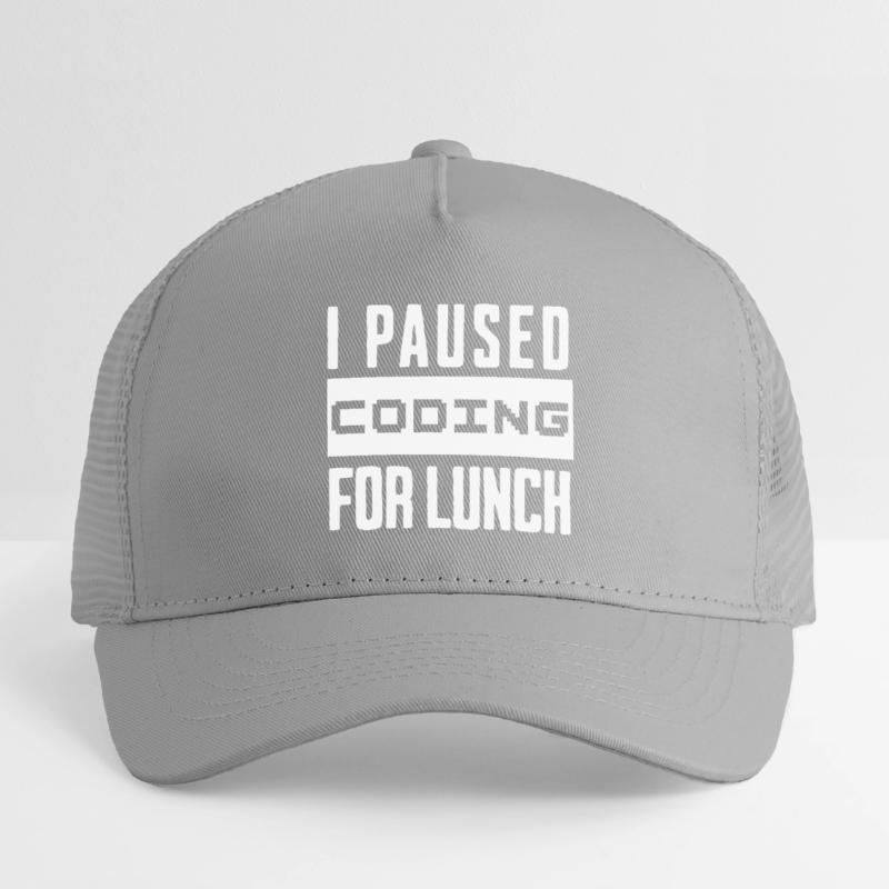 Nerd Coding , I Paused Coding for Lunch Kids’ Trucker Cap