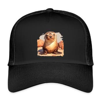 Lions de mer Lion de mer - Casquette trucker enfant - noir/noir - Devant