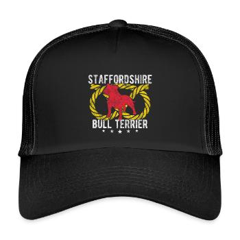 J’adore Staffordshire Bull Terrier, propriétaire de chien staffy - Casquette trucker enfant - noir/noir - Devant