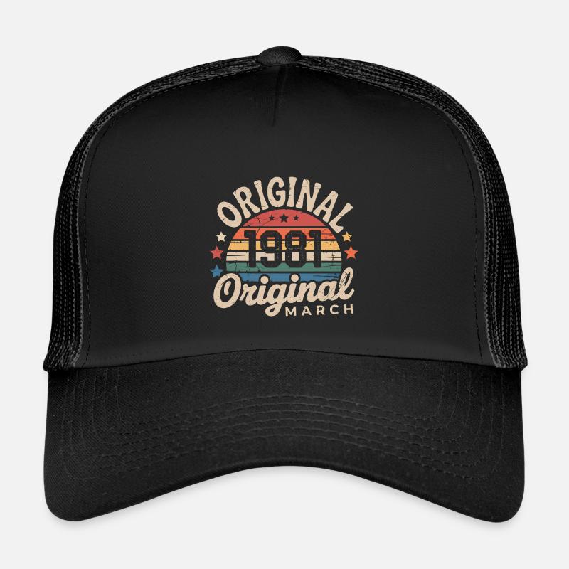 Anniversaire Mars 1981 Édition Limitée Retro March Casquette trucker enfant