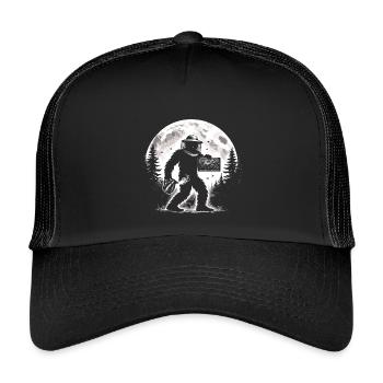 Bigfoot Imker - Kinder Trucker-Cap - Schwarz/Schwarz - Vorne
