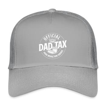 Dad Tax Official Food Inspection Humor - Kids’ Trucker Cap - light grey - Front