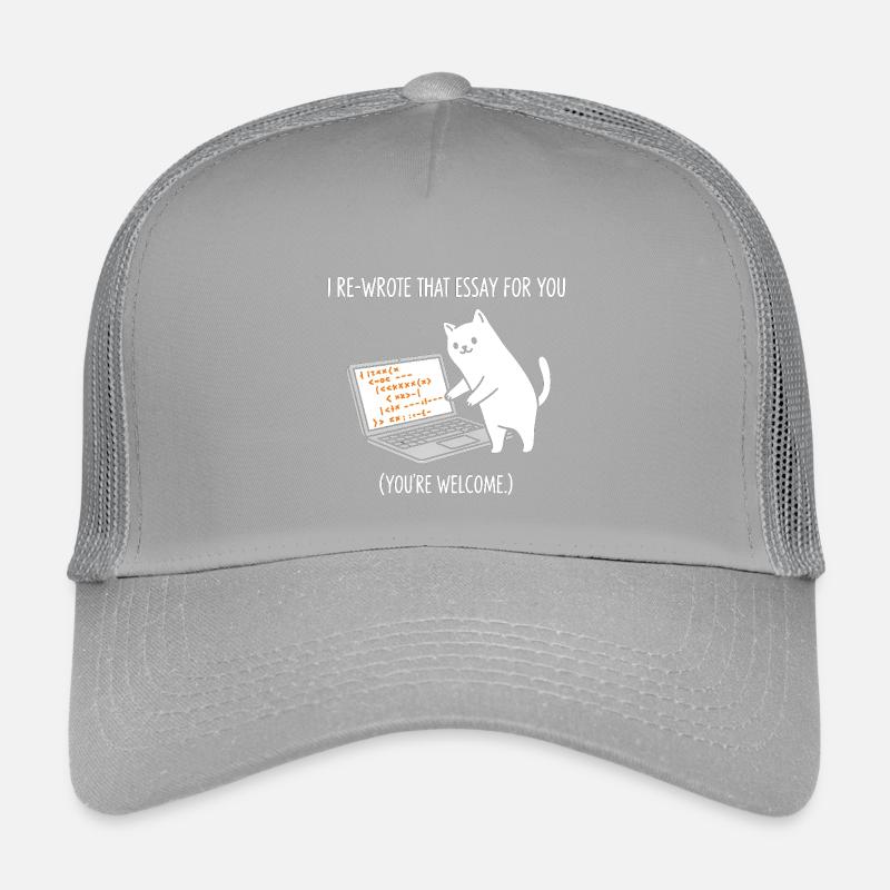 Code-Katze erklärt Aufgaben Kinder Trucker-Cap