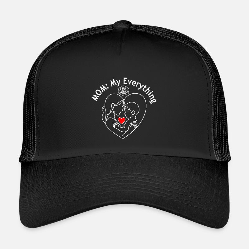 Mein Alles: Mamas Liebe - Kinder Trucker-Cap - Schwarz/Schwarz