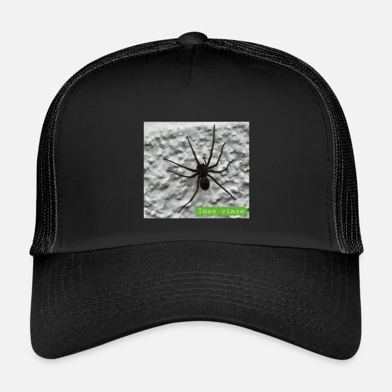Spinne - Kinder Trucker-Cap - Schwarz/Schwarz