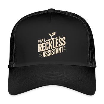 L’assistant imprudent de la nature - Casquette trucker enfant - noir/noir - Devant