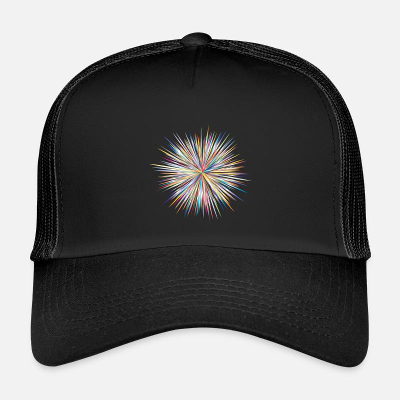 Abstract Explosion - Kinder Trucker-Cap - Schwarz/Schwarz