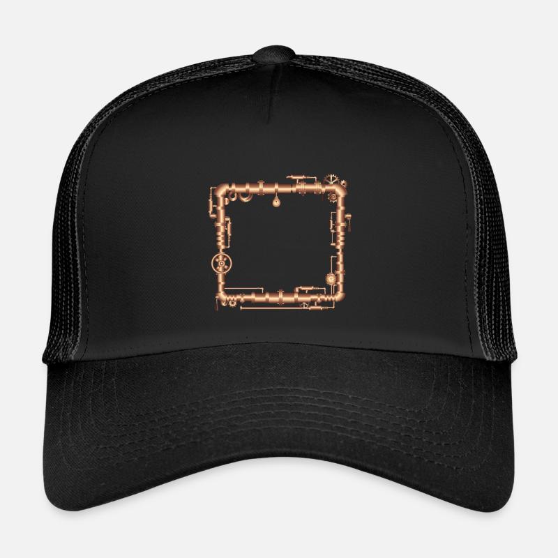 Steampunk frame in steam engine look Kids’ Trucker Cap