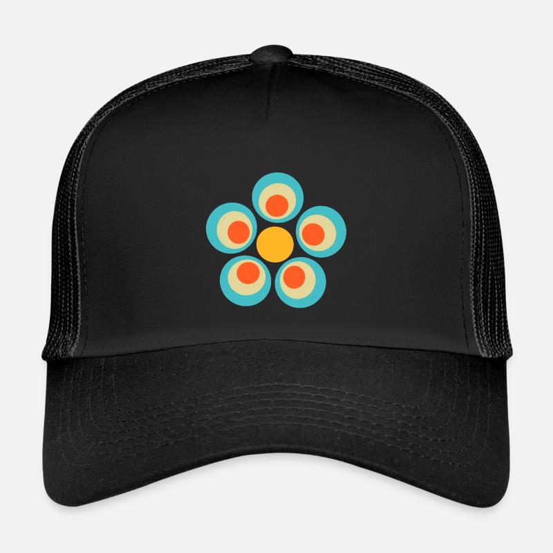 70s Flower Pattern Kids’ Trucker Cap