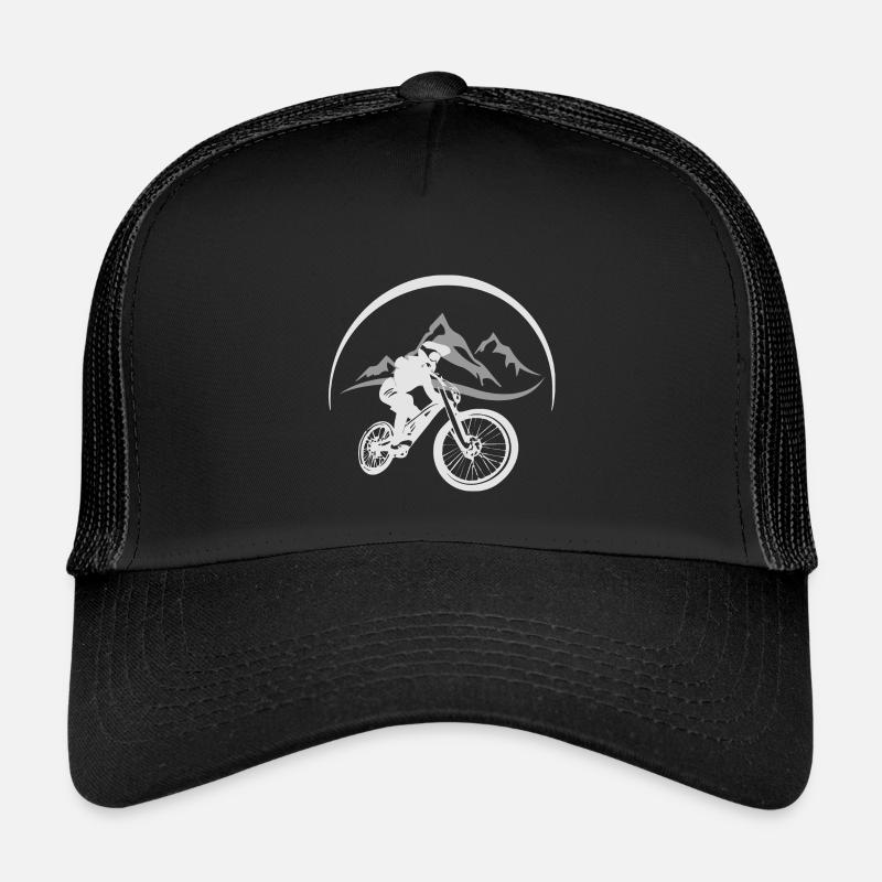 Mountainbiker - Kinder Trucker-Cap - Schwarz/Schwarz