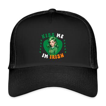Kiss me, I'm Irish - Kids’ Trucker Cap - black/black - Front