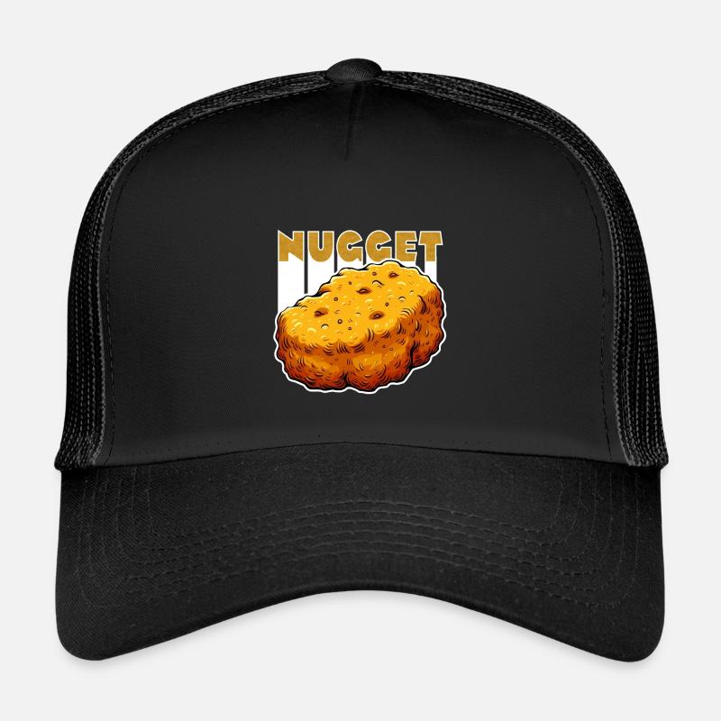Nugget-Liebe Chicken Nugget - Kinder Trucker-Cap - Schwarz/Schwarz