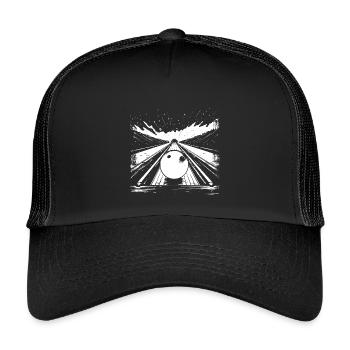 Bowling - Kinder Trucker-Cap - Schwarz/Schwarz - Vorne