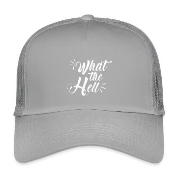what the hell - Kids’ Trucker Cap - light grey - Front