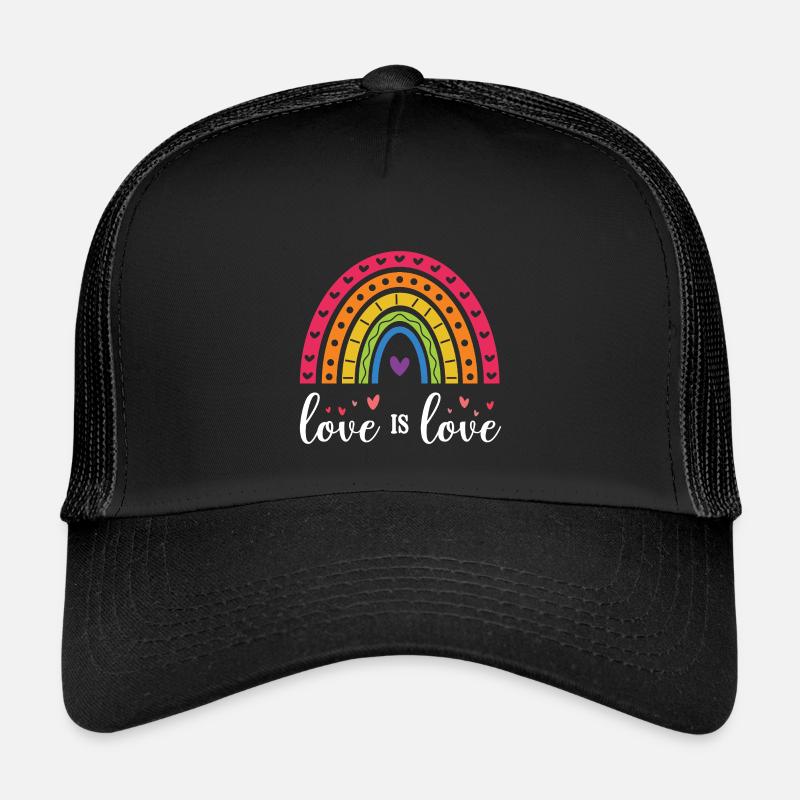 LGBT Pride Month - Liebe ist Liebe - Kinder Trucker-Cap - Schwarz/Schwarz