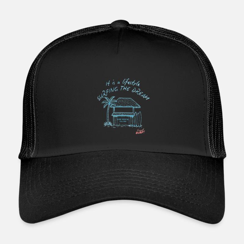 Surf Tiki House sur la plage Casquette trucker enfant