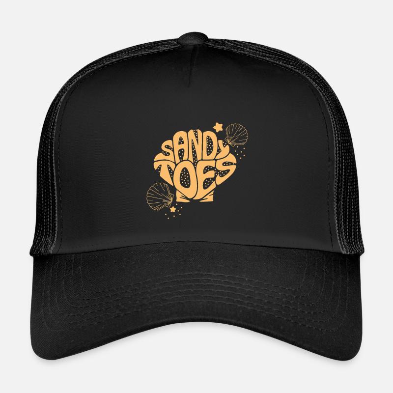 Sandy Toes Shell Typography Kids’ Trucker Cap
