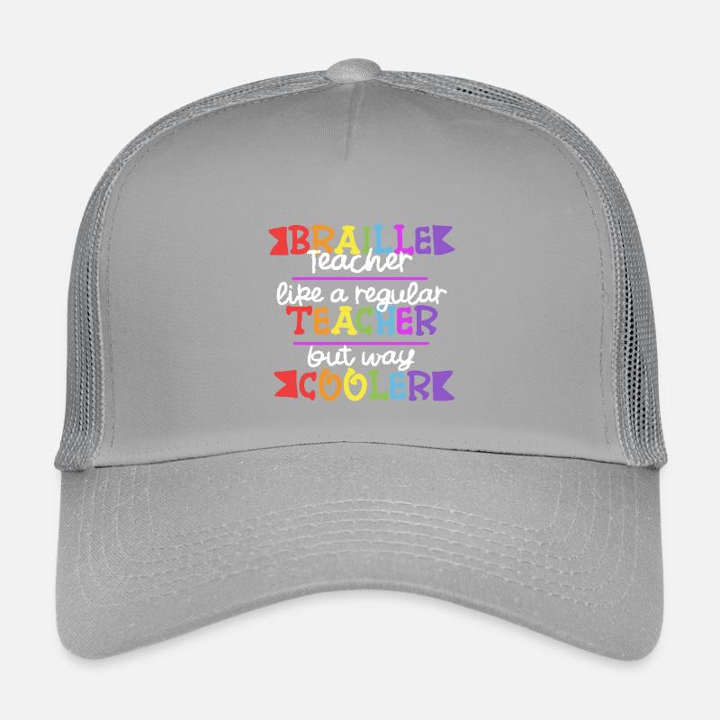 Braille Lehrer Blindenschrift Punktum Kinder Trucker-Cap