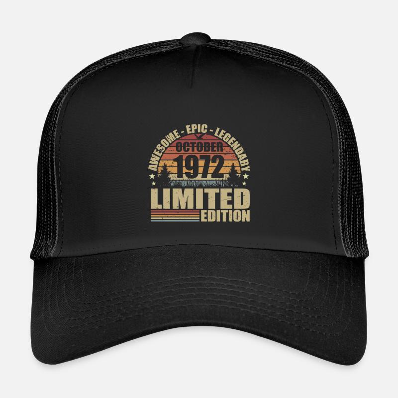 53e Anniversaire Rétro Octobre 1972 - October 1972 Casquette trucker enfant