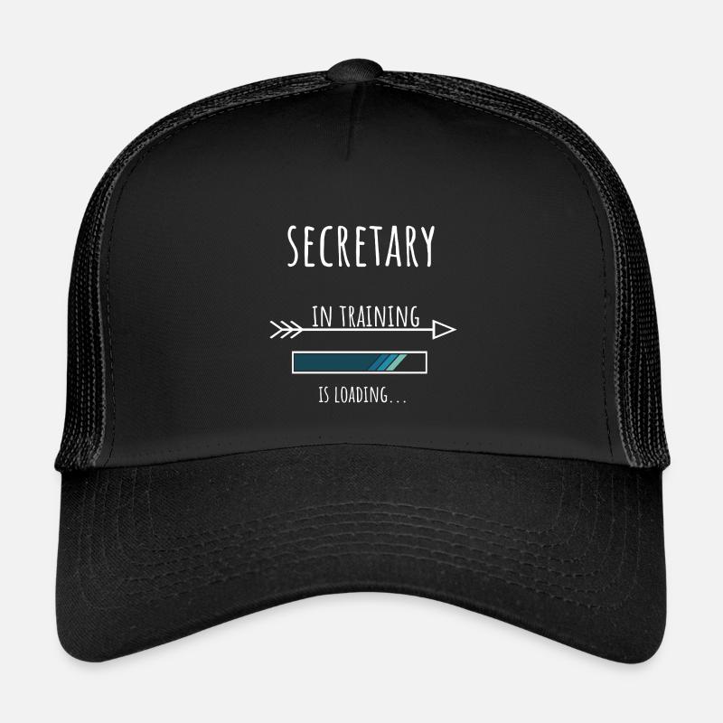 Secretary Geschenk Beruf Ausbildung Sekretär - Kinder Trucker-Cap - Schwarz/Schwarz