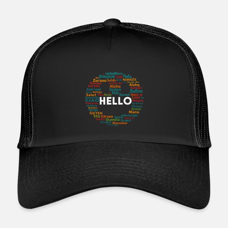 Commencez par Hello Different World Language Learning Casquette trucker enfant