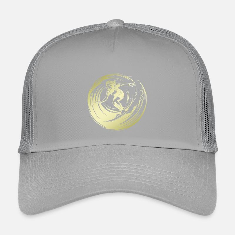 Surfer Silhouette Surfing Kinder Trucker-Cap