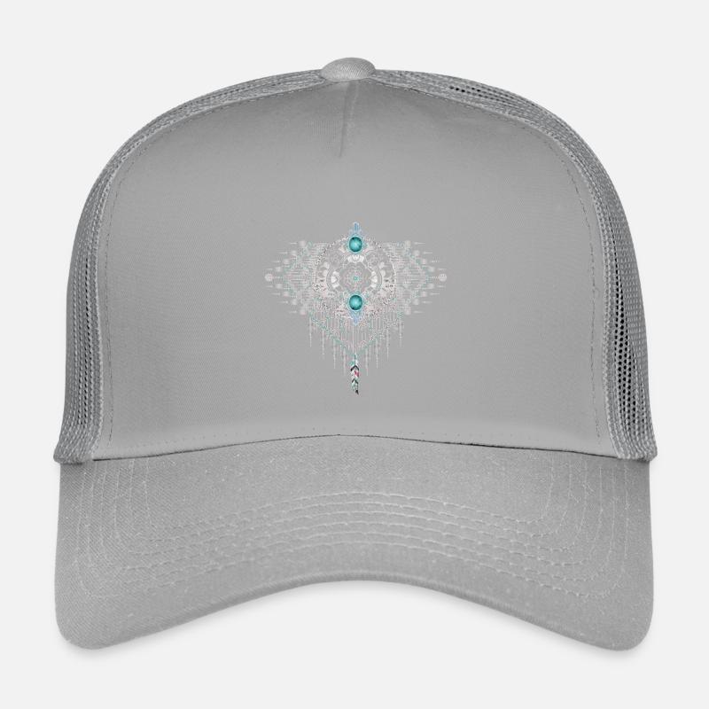 Kunstvolles Ethno-Ornament aus Türkis Elementen Kinder Trucker-Cap