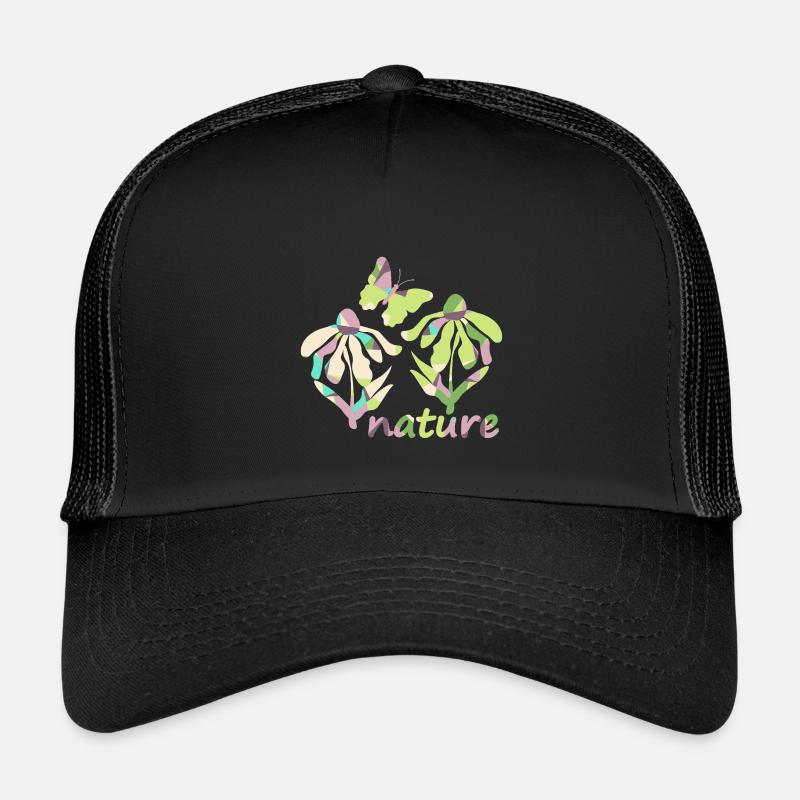 color nature - bloom - Kinder Trucker-Cap - Schwarz/Schwarz