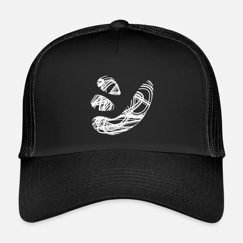 Japanischer Text 'シ' (shi) Muster - Kinder Trucker-Cap - Schwarz/Schwarz