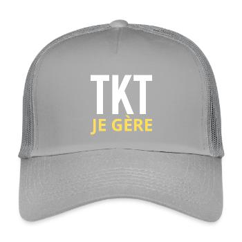 TKT I Manage Gift Funny Man Humor Woman - Kids’ Trucker Cap - light grey - Front