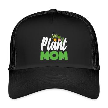 Maman amoureuse des plantes - Casquette trucker enfant - noir/noir - Devant