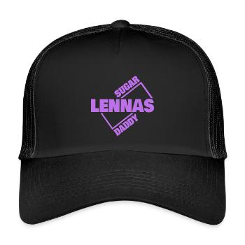 Lennas - Casquette trucker enfant - noir/noir - Devant