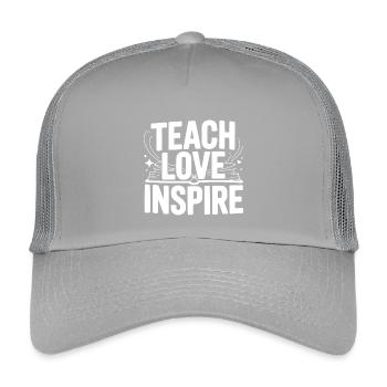Enseigner l’amour inspirer - Casquette trucker enfant - gris clair - Devant