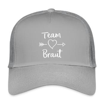 team_braut - Kinder Trucker-Cap - Hellgrau - Vorne