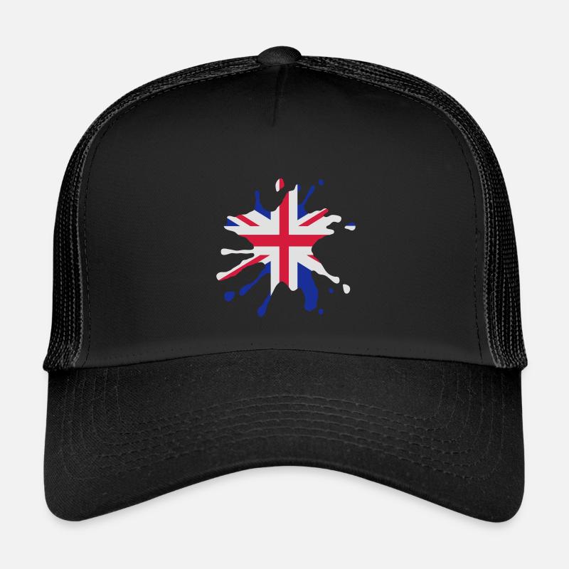 England patch - Kids’ Trucker Cap - black/black