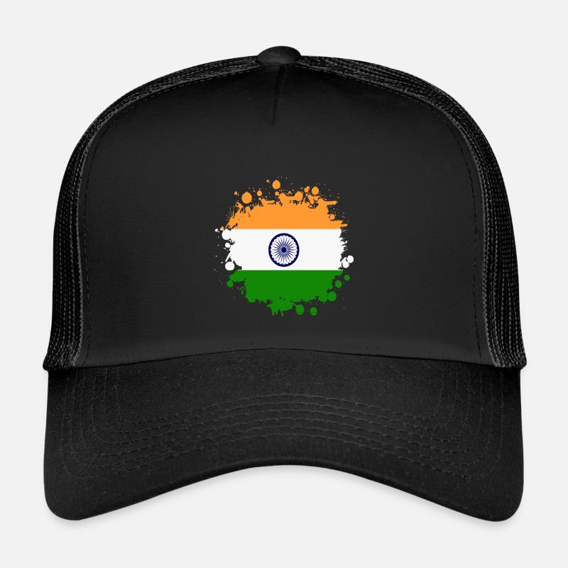 Indien Fleck Klecks / Flagge Geschenk Asien Kinder Trucker-Cap