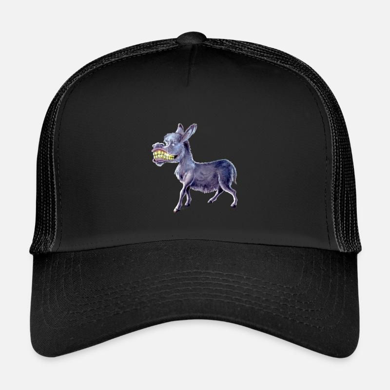 Esel Morgenstund - Kinder Trucker-Cap - Schwarz/Schwarz