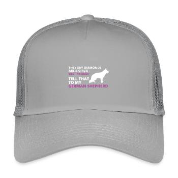berger allemand - Casquette trucker enfant - gris clair - Devant