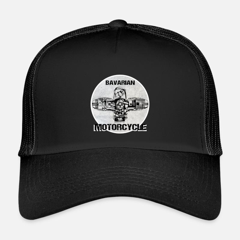 Bavarian Motorcycle boxer engine - Kids’ Trucker Cap - black/black