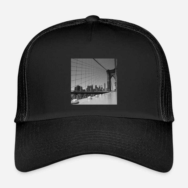 Brooklyn-Brücke - Kinder Trucker-Cap - Schwarz/Schwarz