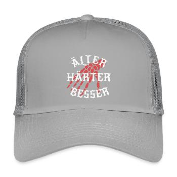 Älter, Härter, Besser - Kinder Trucker-Cap - Hellgrau - Vorne