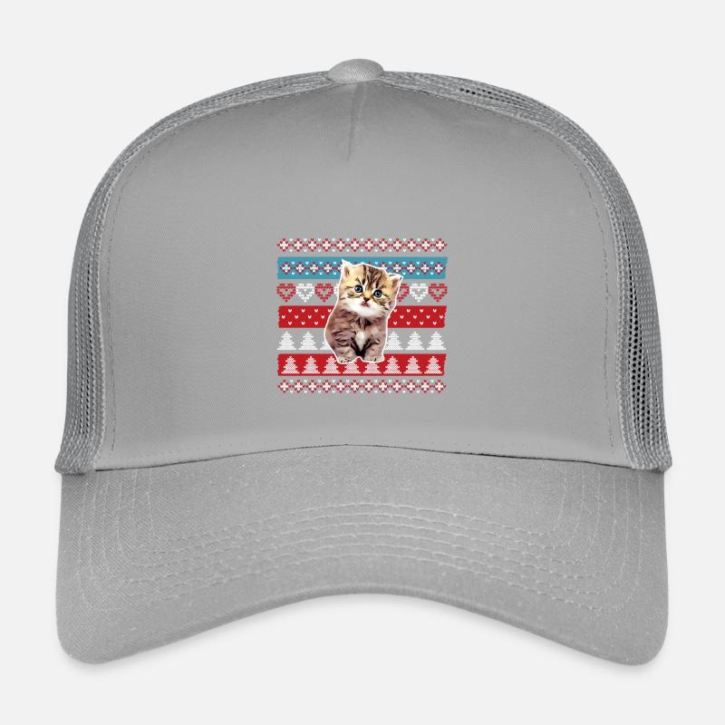 Ugly Christmas Sweater cat Kids’ Trucker Cap