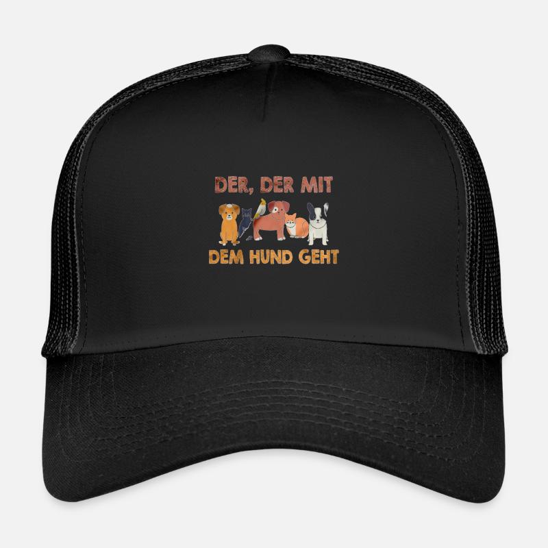 du bist der, der mit dem Hund geht - Kinder Trucker-Cap - Schwarz/Schwarz