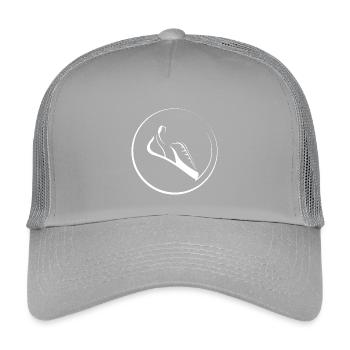 Kletterschuh Logo bouldern Symbol Illustration - Kinder Trucker-Cap - Hellgrau - Vorne
