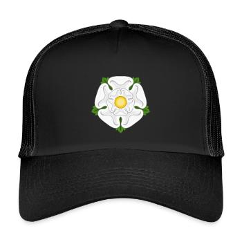White Rose of York Yorkshire - Kids’ Trucker Cap - black/black - Front