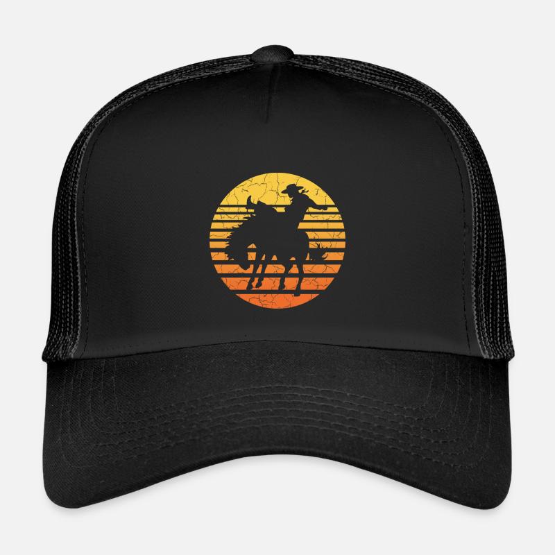 Cavalier cow-boy au coucher du soleil Casquette trucker enfant