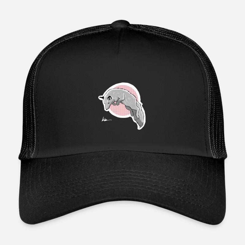 Jagd Schneefuchs - Kinder Trucker-Cap - Schwarz/Schwarz