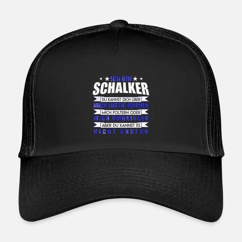 Ich bin Schalker | Fan Design Geschenkidee - Kinder Trucker-Cap - Schwarz/Schwarz
